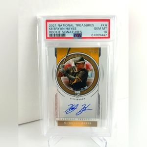 2021 Ke'Bryan Hayes RC Auto National Treasures 23/99 -PSA 10 GEM MINT